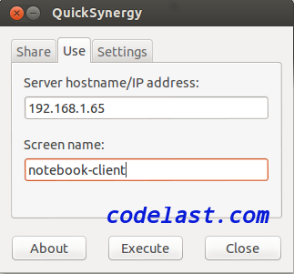 QuickSynergy client settings