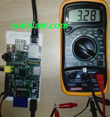 Raspberry Pi - use multimeter to measure voltage