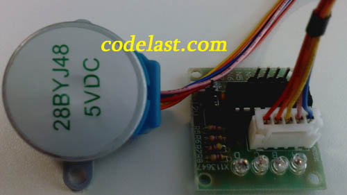 stepper motor connected with driver board