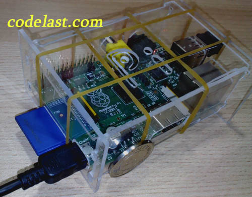 self-made Raspberry Pi case