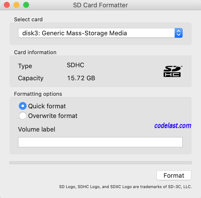 sd card formatter