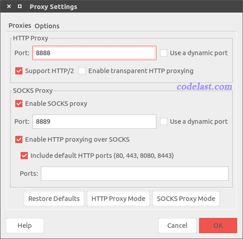 charles proxy settings