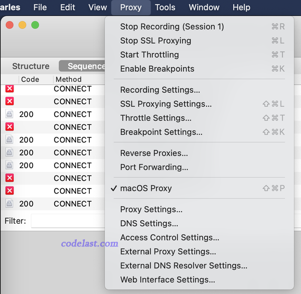 charles proxy enable macos proxy